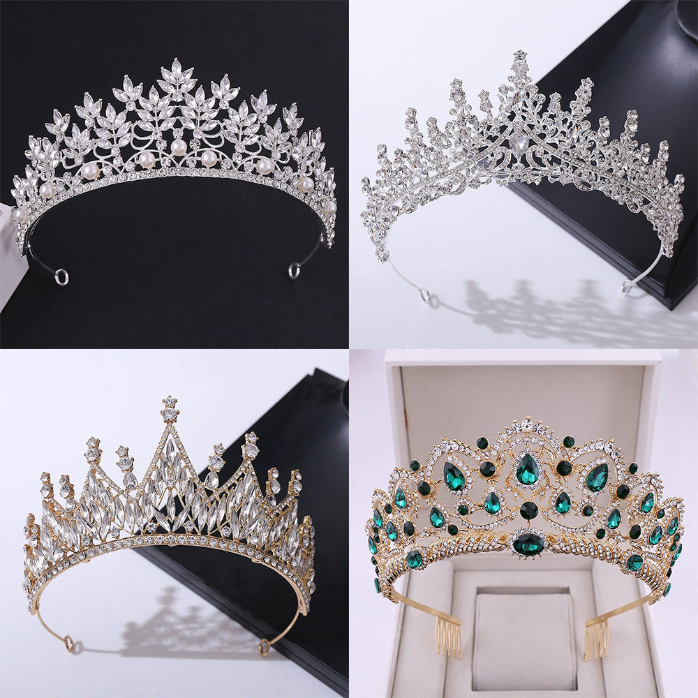 Rhinestone crown headdress
