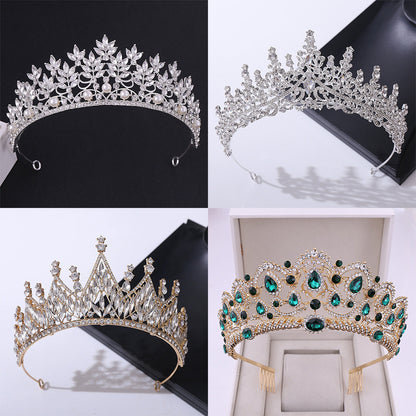 Rhinestone crown headdress