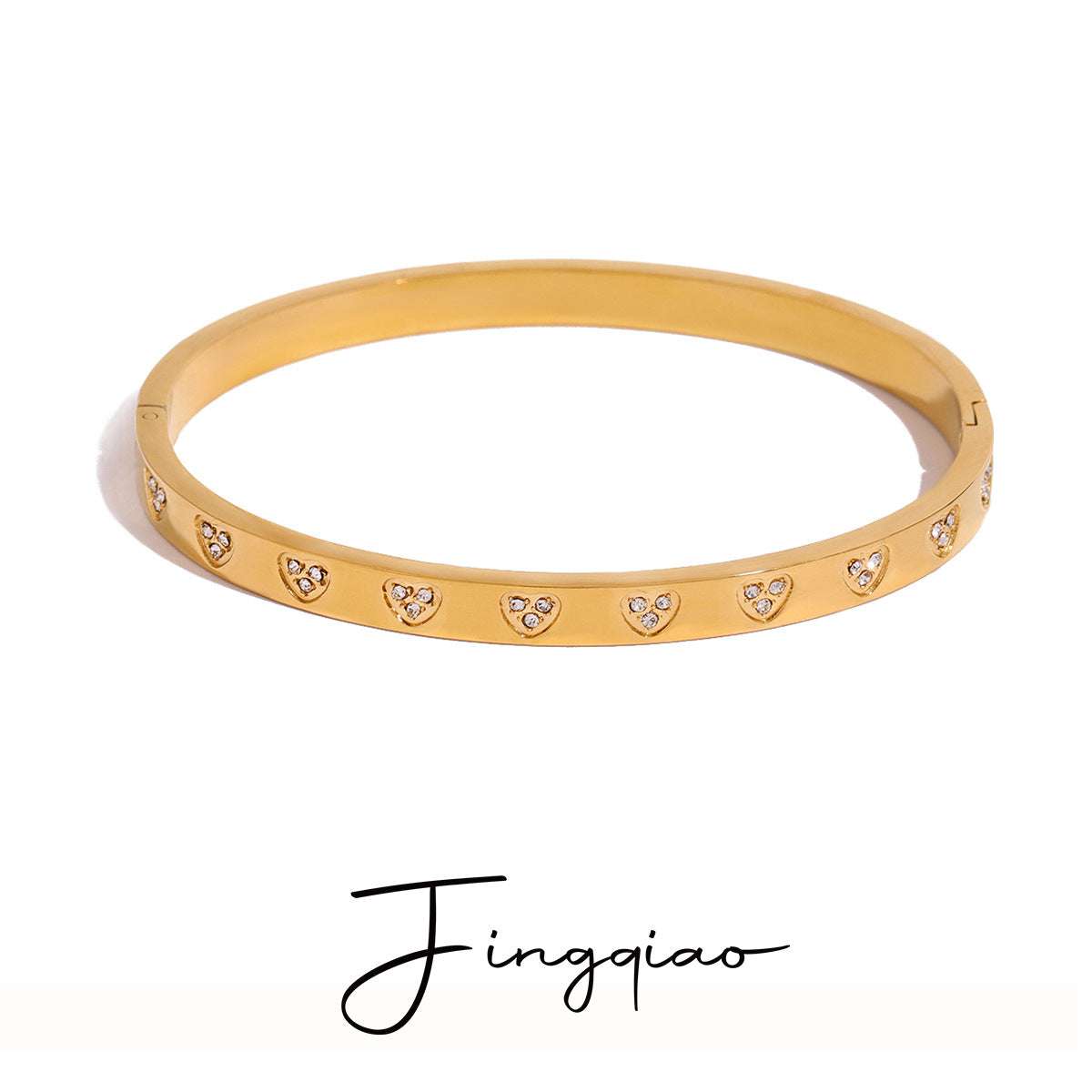 Rhinestone Heart Bracelet