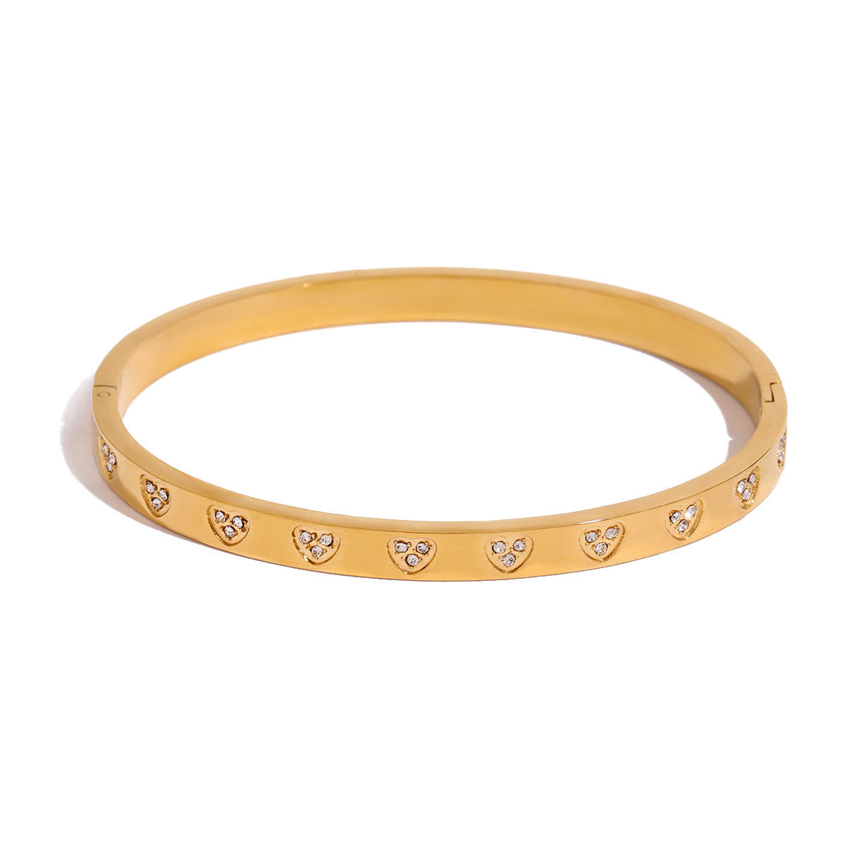 Rhinestone Heart Bracelet