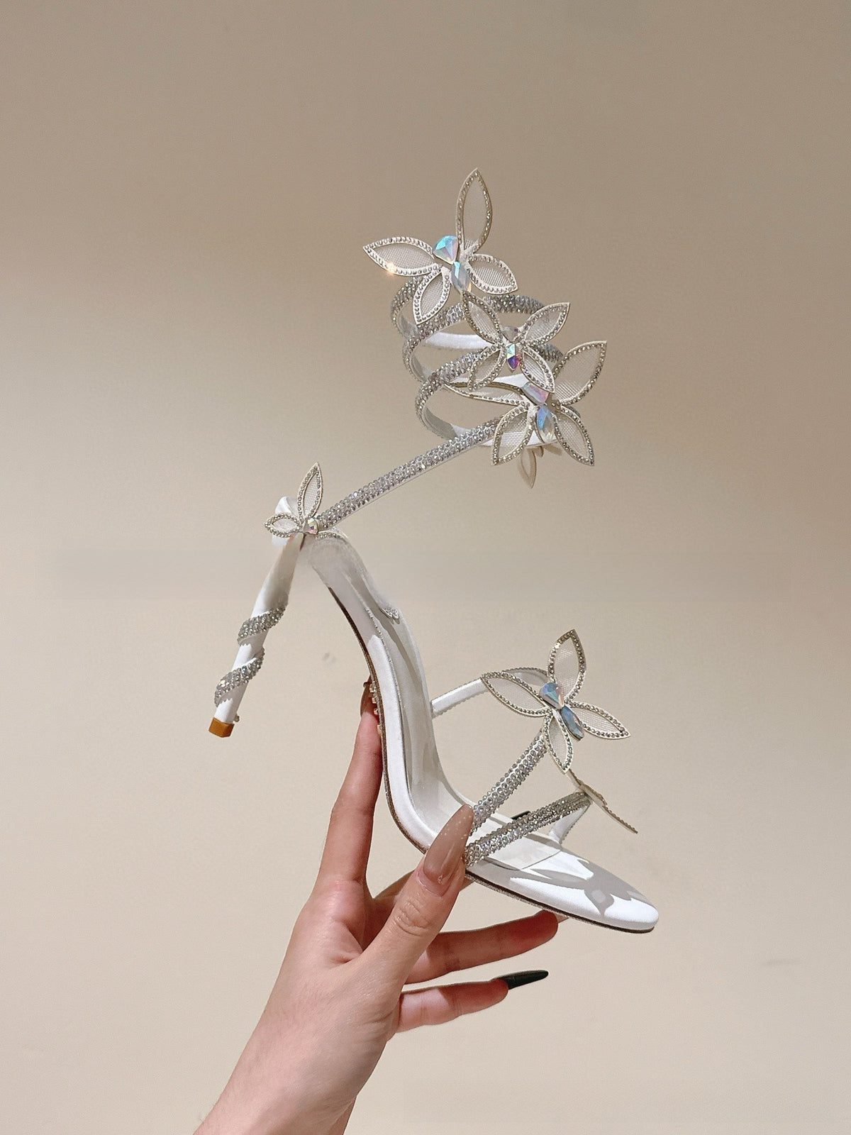 Rhinestone high heels