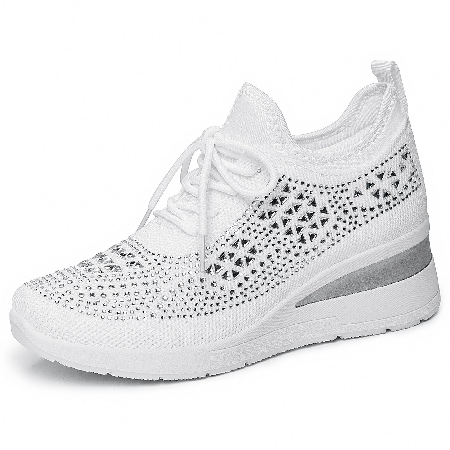Rhinestone Lace-Up Women Casual Shoes