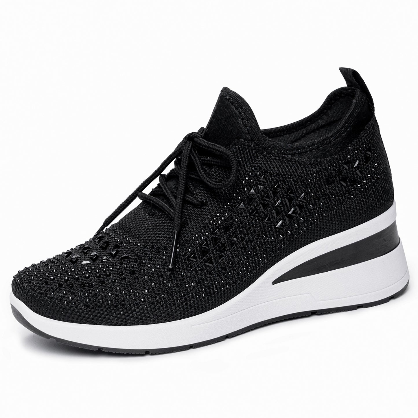 Rhinestone Lace-Up Women Casual Shoes