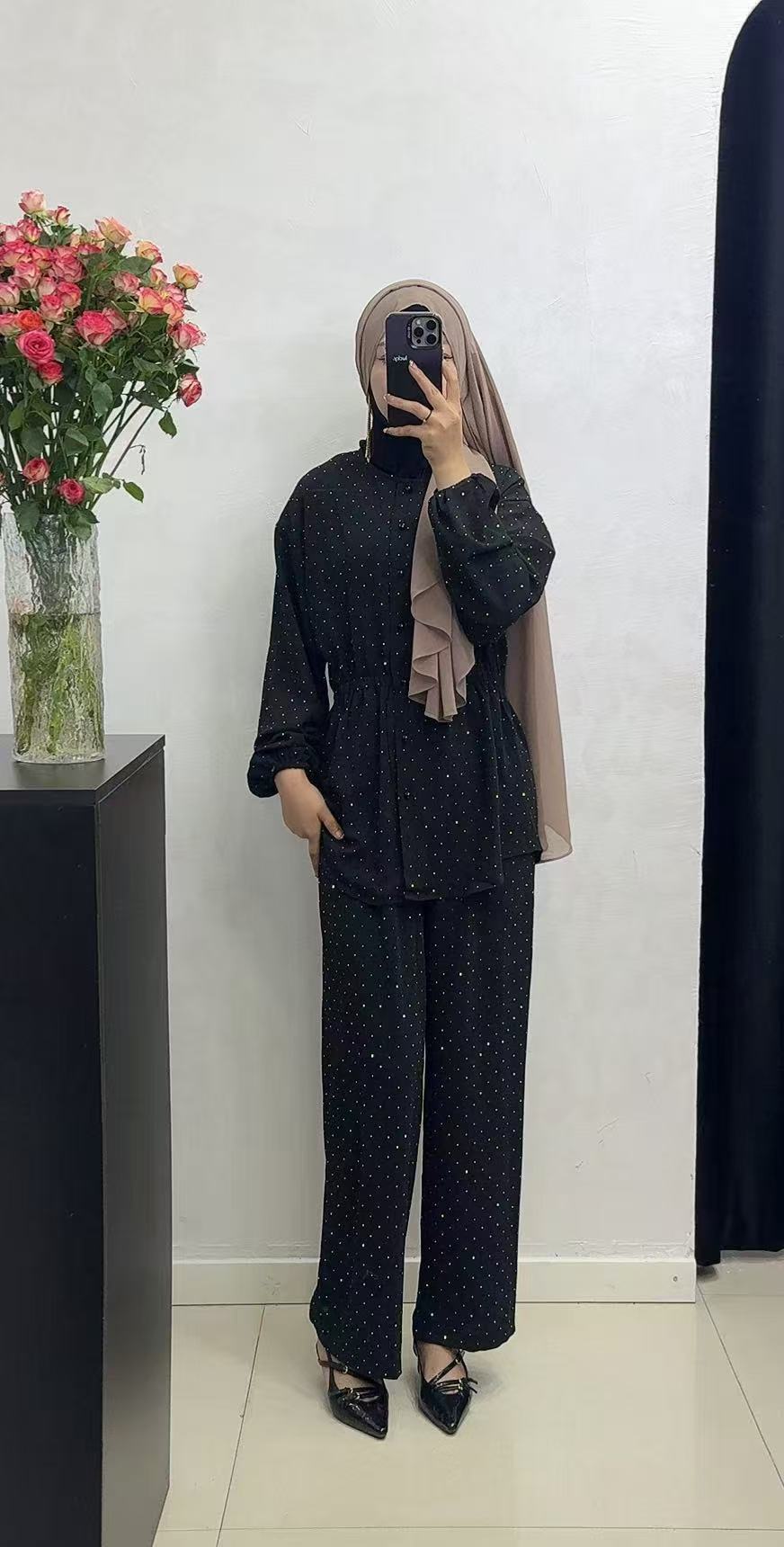 Rhinestone Long-sleeved Loose Light Luxury Fashion Royal Sister Style Elegant Shirt
