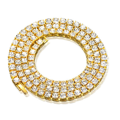 Rhinestone Necklace Hip-Hop Jewelry