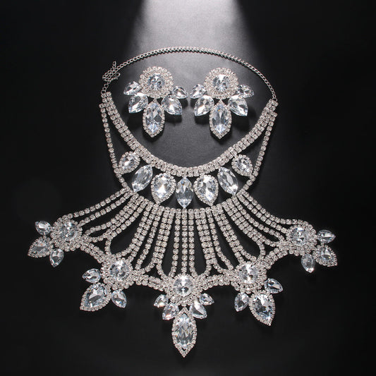 Rhinestone necklace set