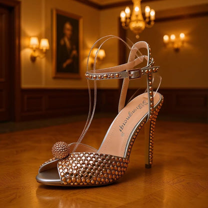 Rhinestone Pearl Womens Wedding High Heels