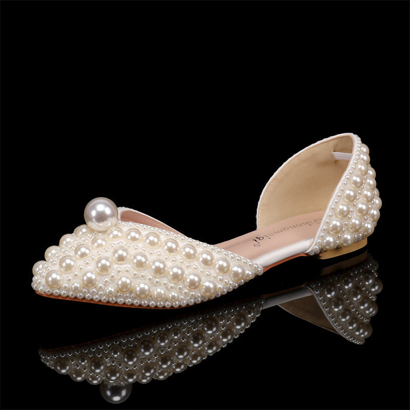Rhinestone Pearl Womens Wedding High Heels