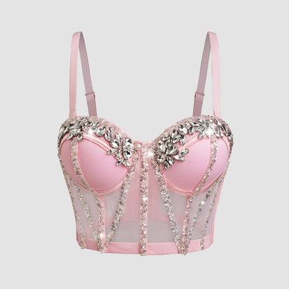 Rhinestone Sequin Camisole Bra