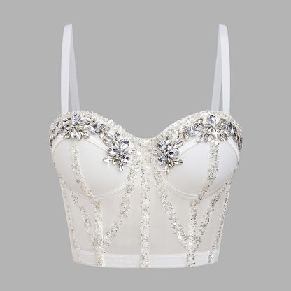 Rhinestone Sequin Camisole Bra
