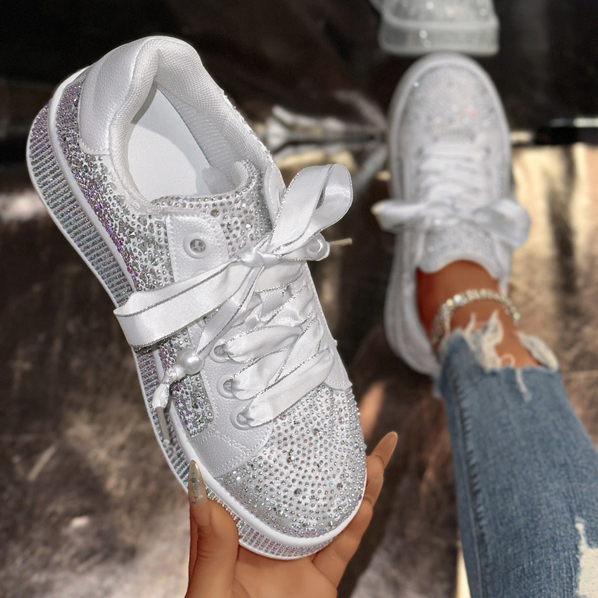 Rhinestone Sneakers