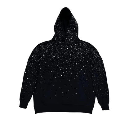 Rhinestone Starry Sky Zip Up Hoodie