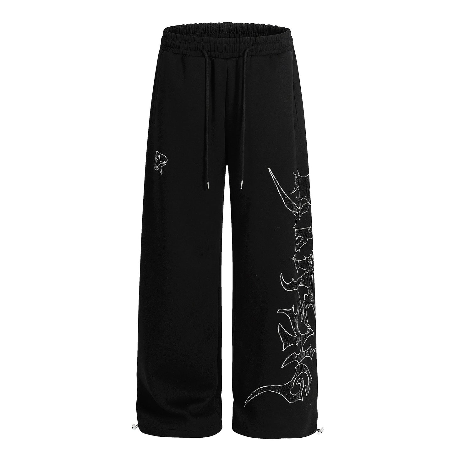 Rhinestone Wide Leg Sweatpants