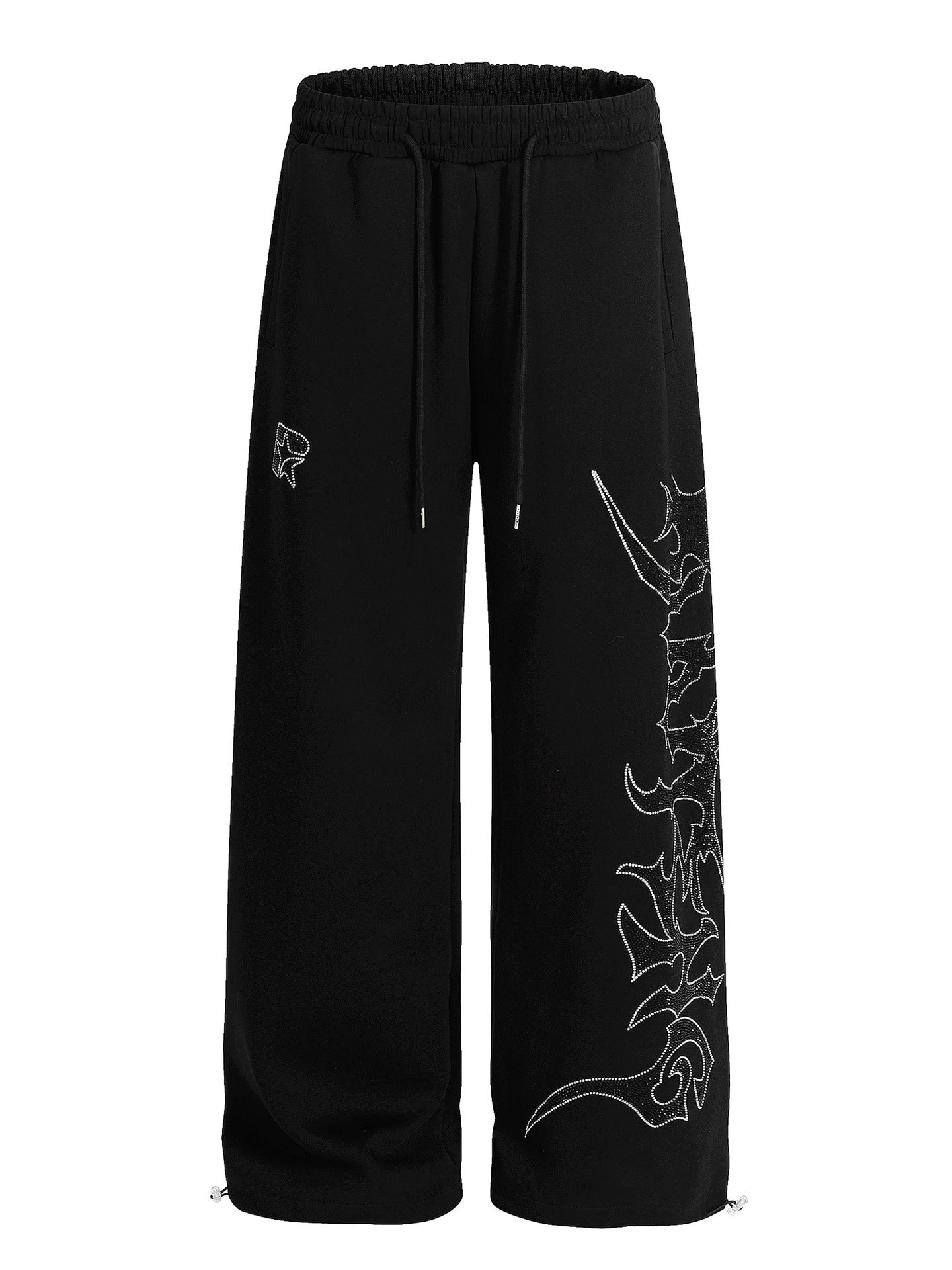 Rhinestone Wide Leg Sweatpants