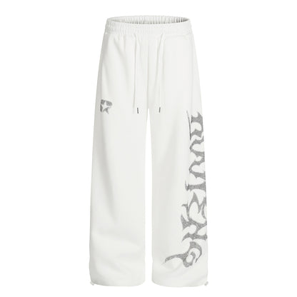 Rhinestone Wide Leg Sweatpants