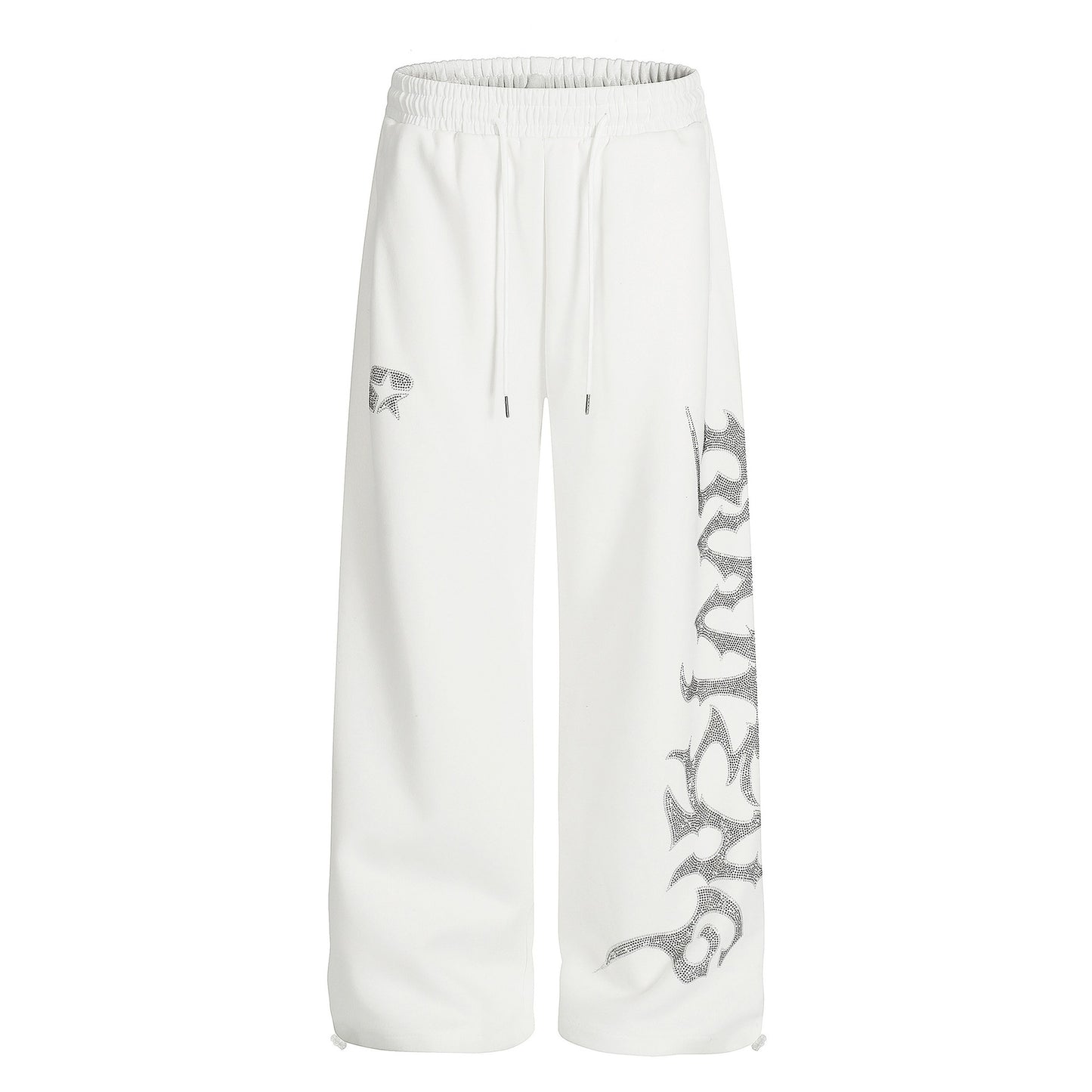 Rhinestone Wide Leg Sweatpants