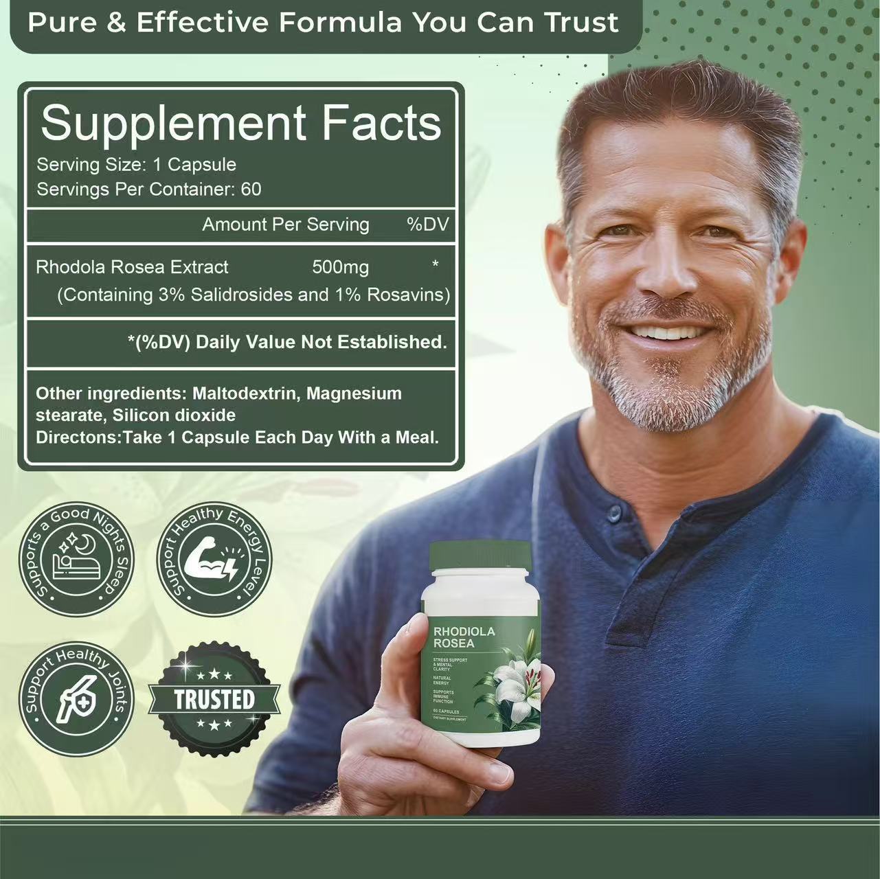 Rhodiola Rosea Extract Capsules