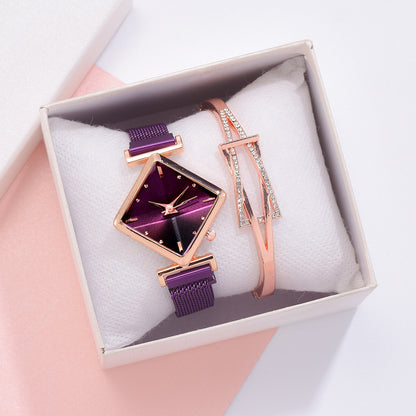 Rhombus-shaped watch