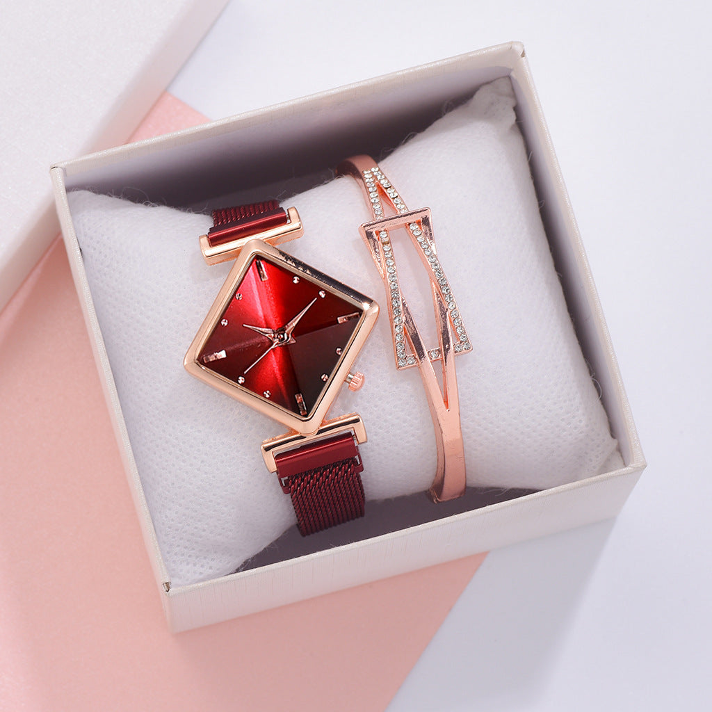 Rhombus-shaped watch