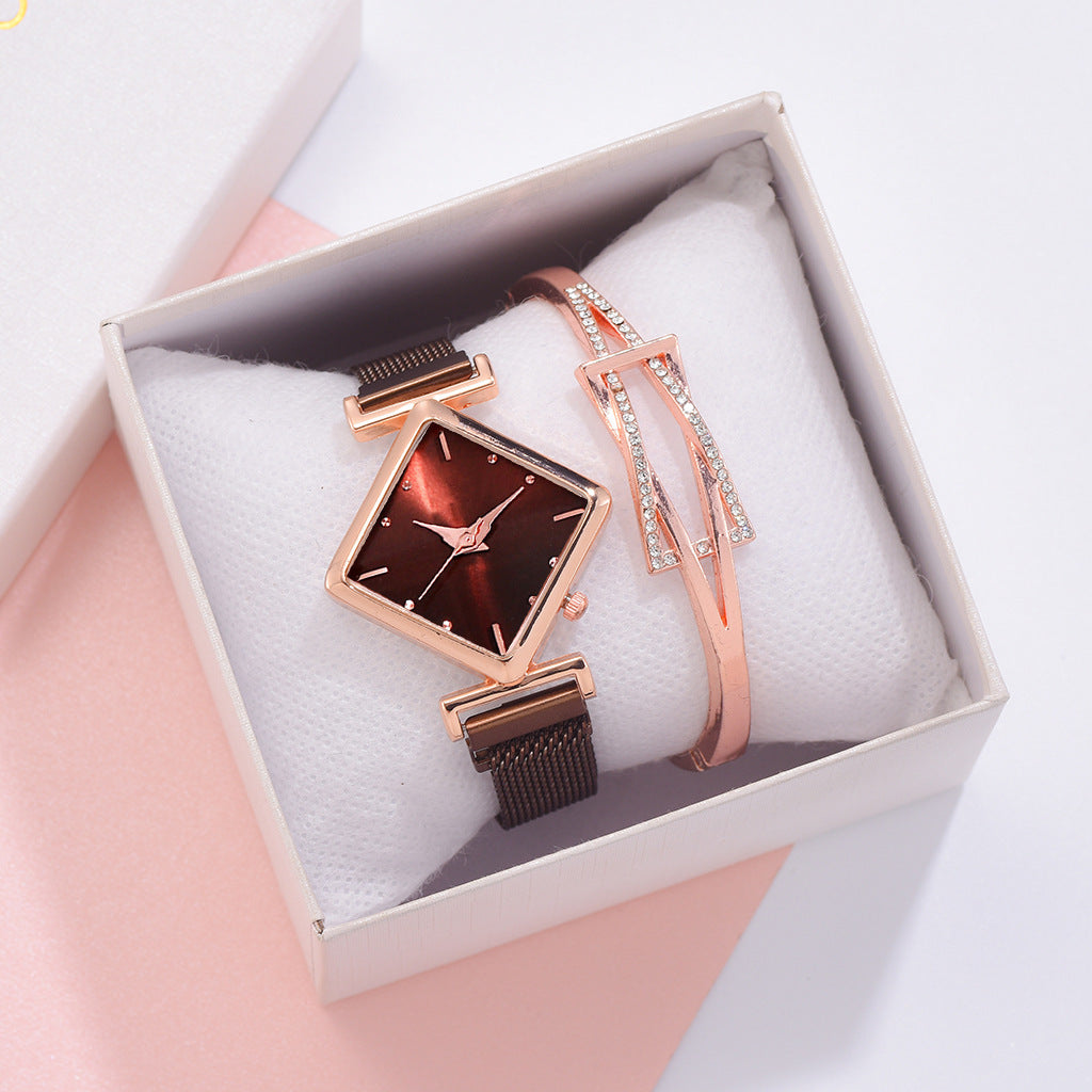 Rhombus-shaped watch