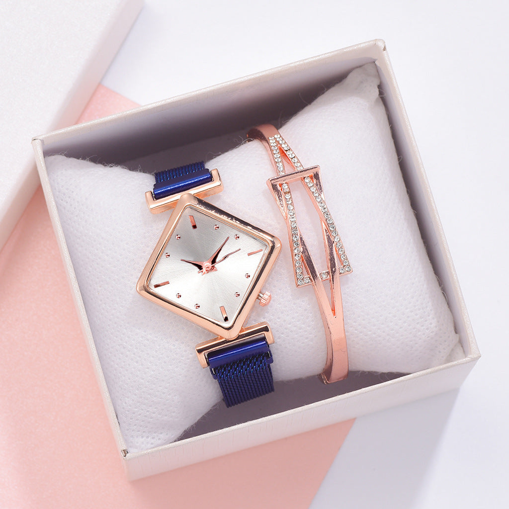 Rhombus-shaped watch