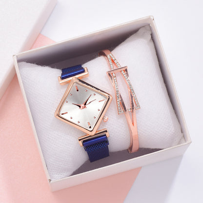 Rhombus-shaped watch