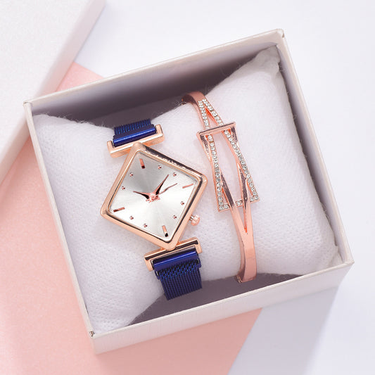 Rhombus-shaped watch