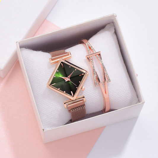 Rhombus-shaped watch