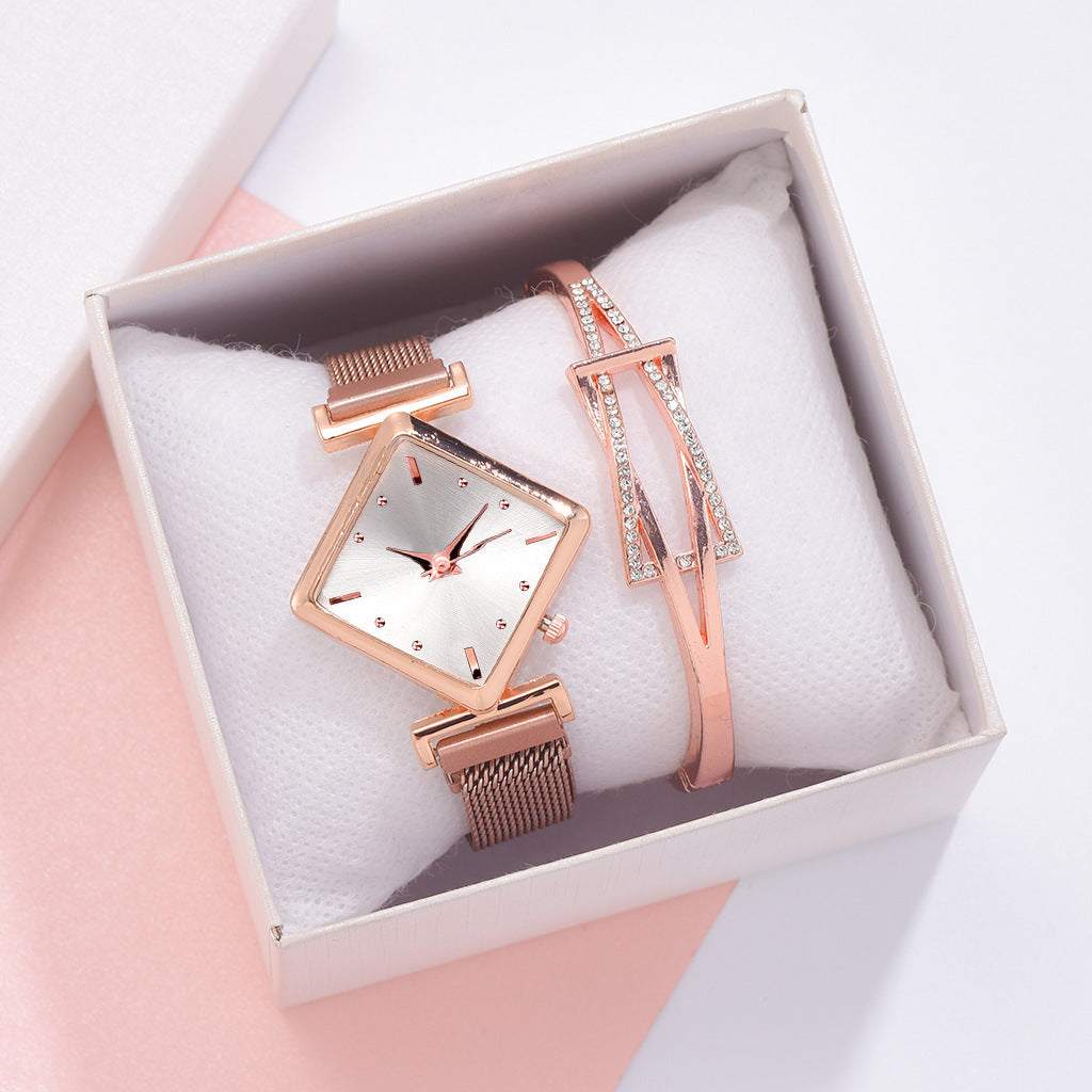 Rhombus-shaped watch