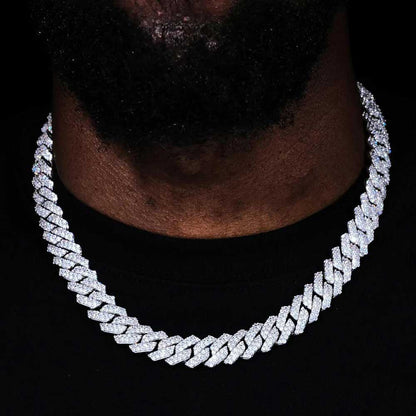 Rhombus Zircon Cuban Chain Necklace