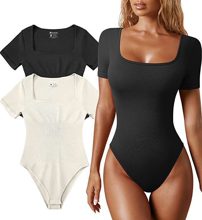 Rib Short-sleeved Sports jumpsuit