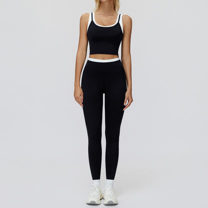 Ribbed High Waist Yoga Sports Set