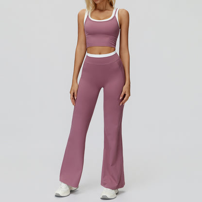 Ribbed High Waist Yoga Sports Set