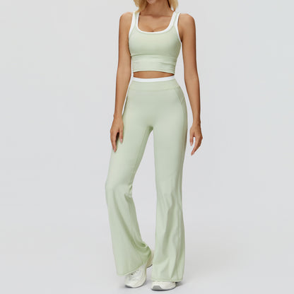 Ribbed High Waist Yoga Sports Set
