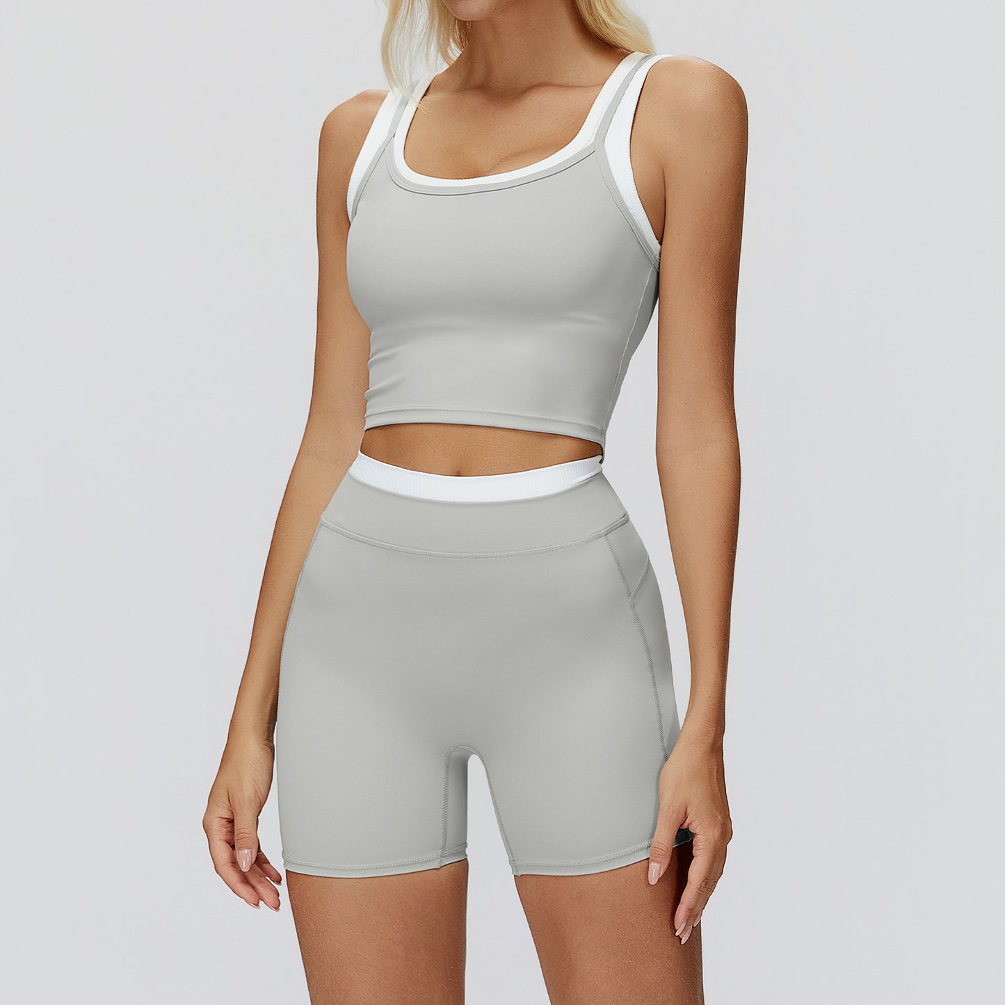 Ribbed High Waist Yoga Sports Set