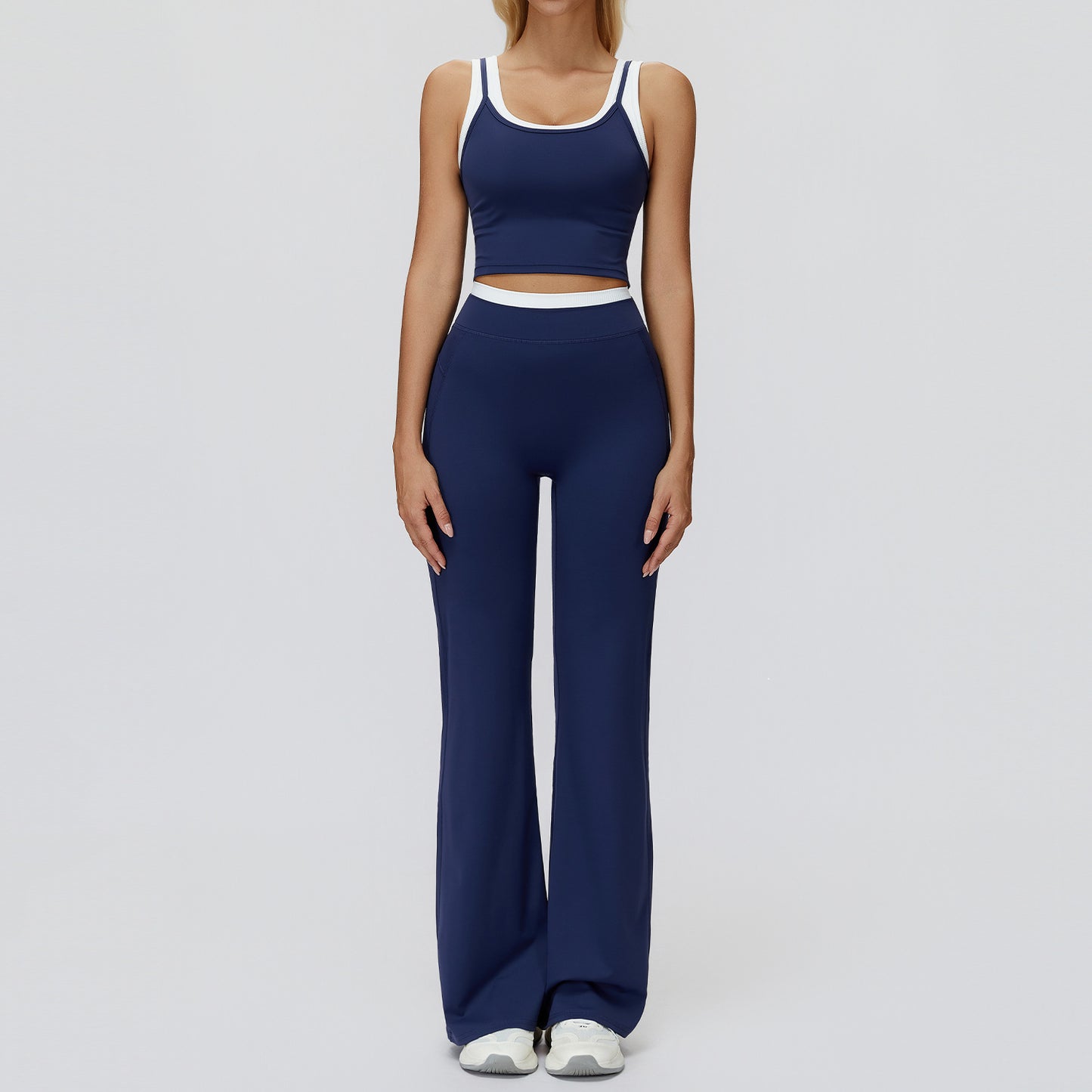 Ribbed High Waist Yoga Sports Set