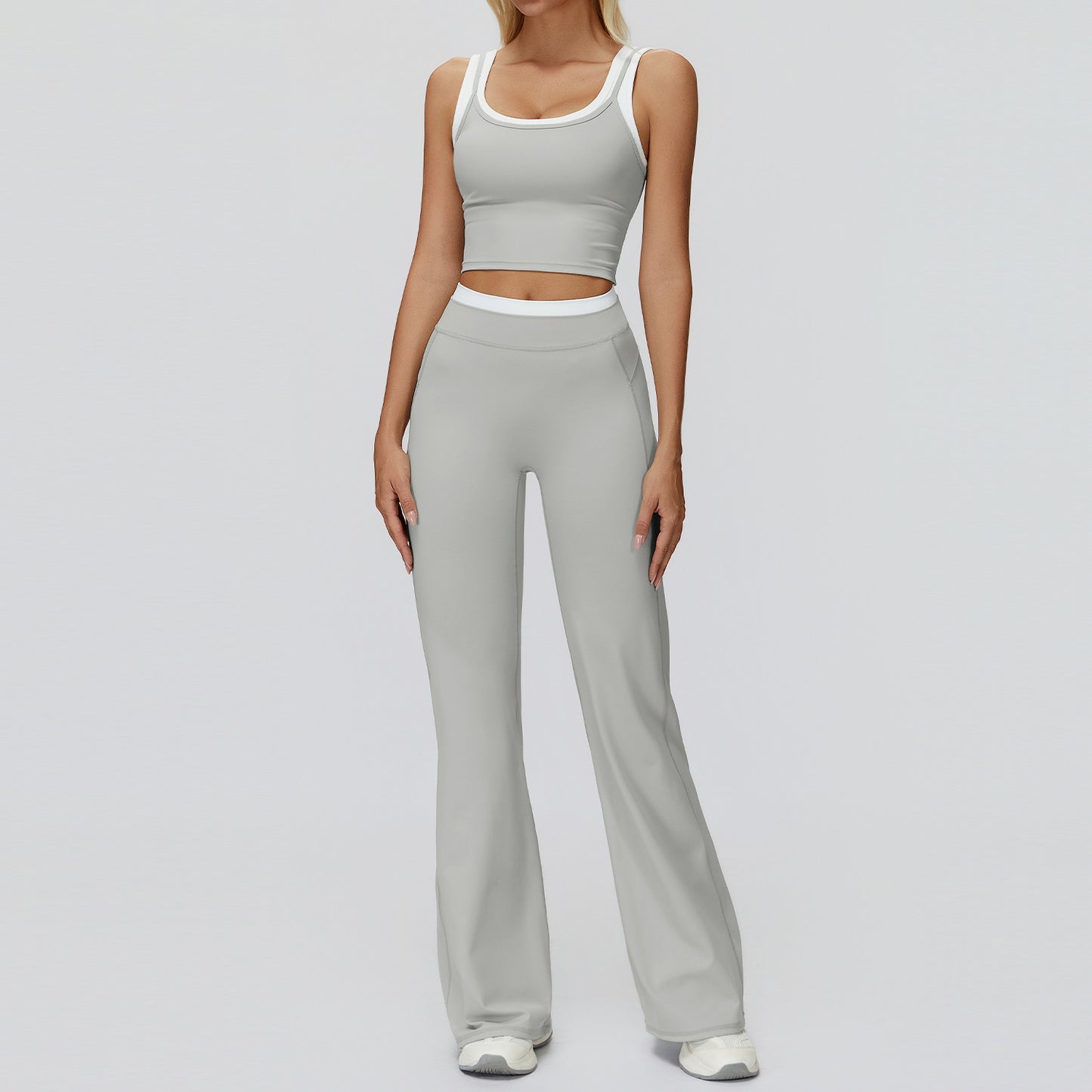 Ribbed High Waist Yoga Sports Set