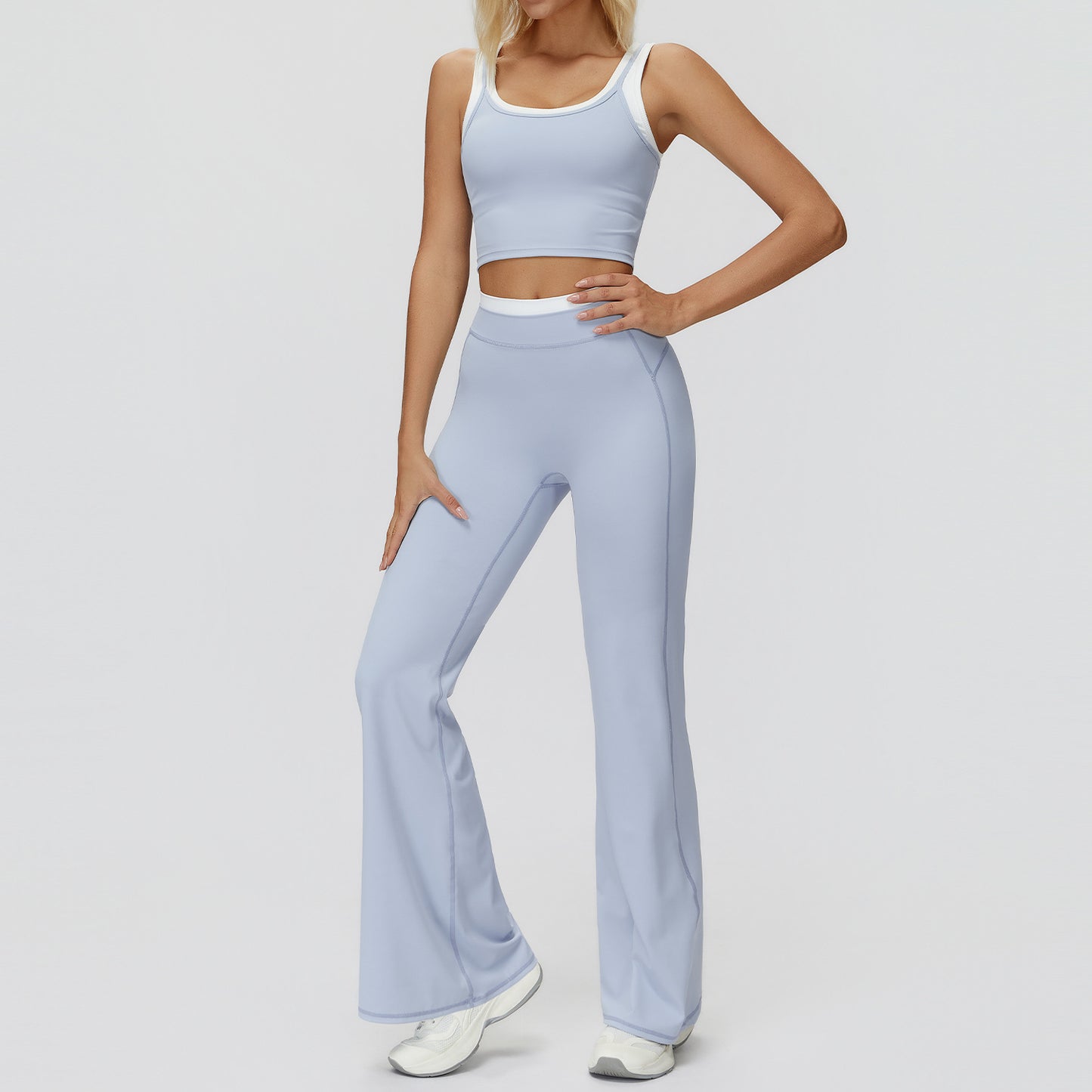 Ribbed High Waist Yoga Sports Set