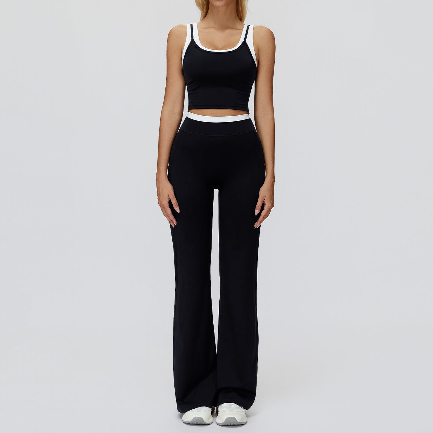 Ribbed High Waist Yoga Sports Set