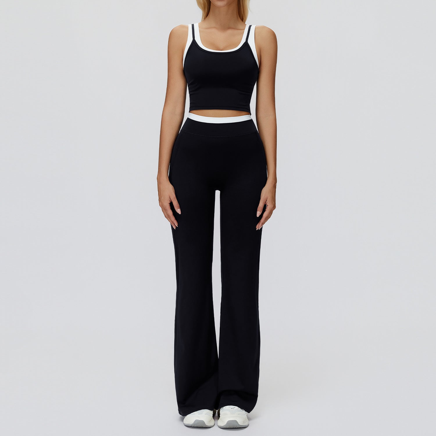 Ribbed High Waist Yoga Sports Set