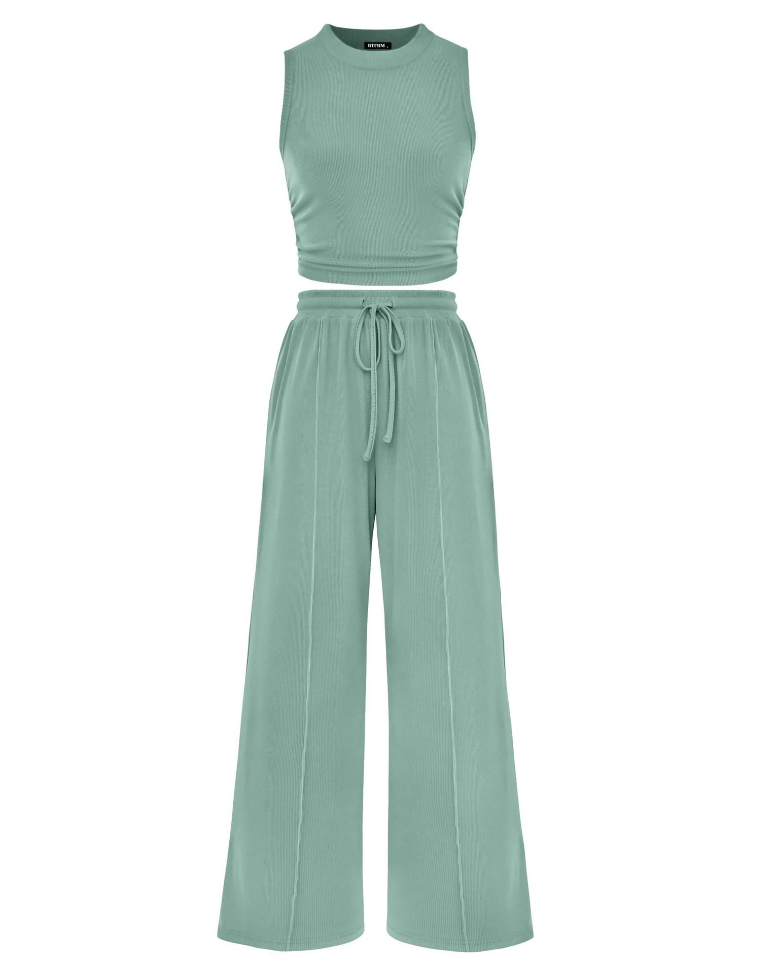 Ribbed Knit Two-Piece Set