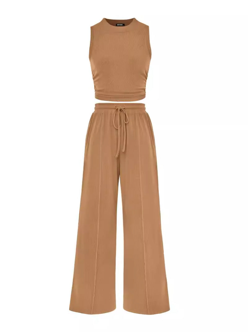 Ribbed Knit Two-Piece Set