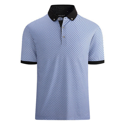 Ribbed Polo Shirt Mens Short Sleeve