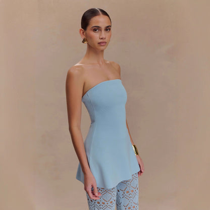 Ribbed Wrap Mini Dress