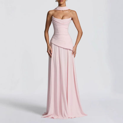 Ribbon Back-Tie Two-Piece Dress