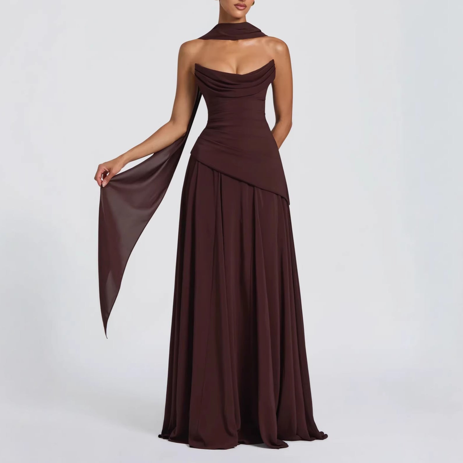 Ribbon Back-Tie Two-Piece Dress