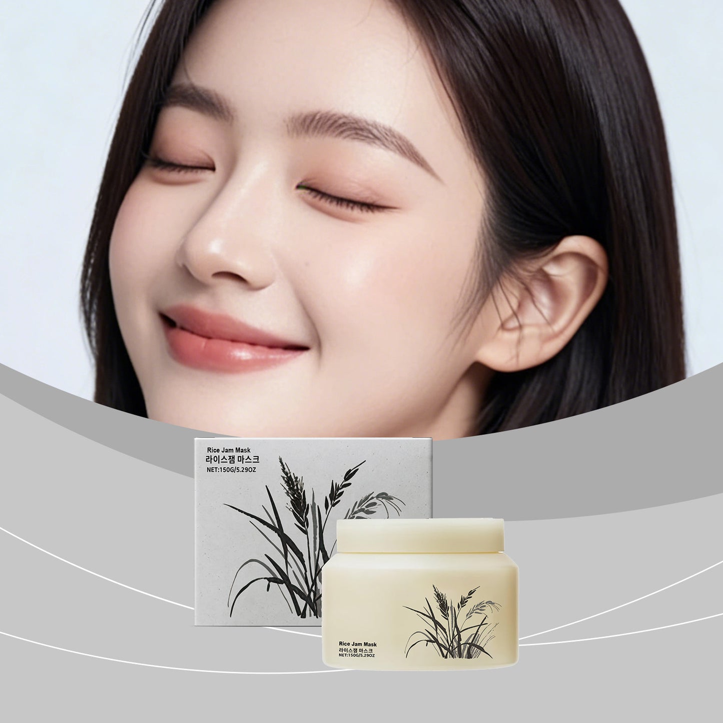 Rice Milk Hydrating and Skin-Rejuvenating Mask Cleanse Moisturize Soften Smooth Skin