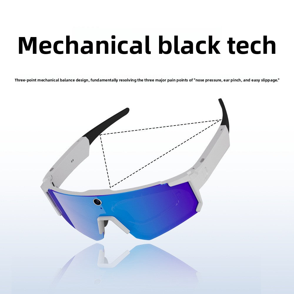 Riding AI smart glasses with built-in camera and UV protection