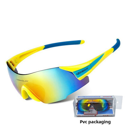 Riding UV-protective sunglasses