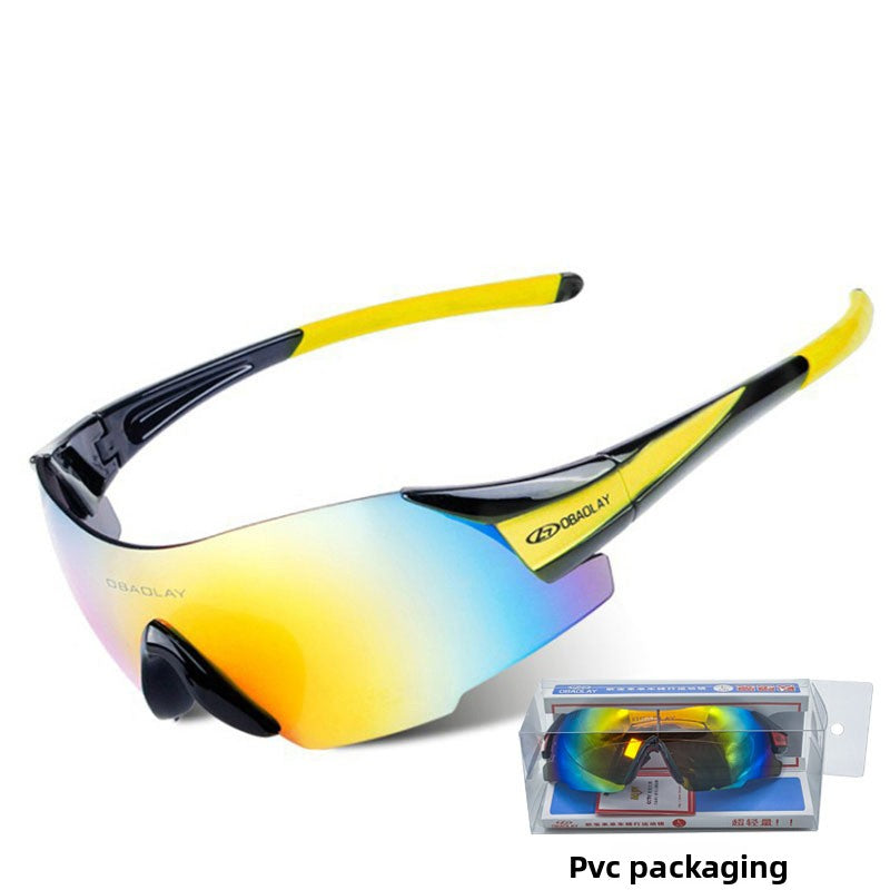 Riding UV-protective sunglasses